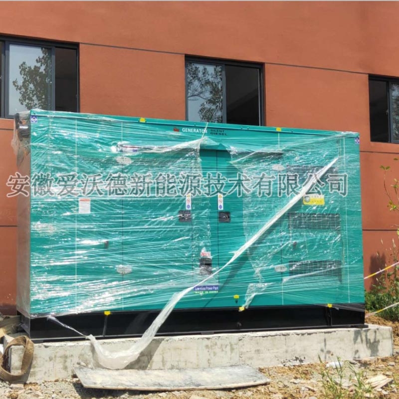 蒙城坛城小学300KW静音箱机组已就位