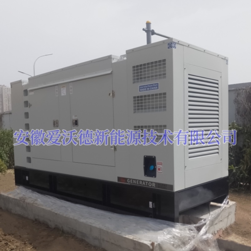 安徽阜阳300KW静音箱型发电机组安装就位
